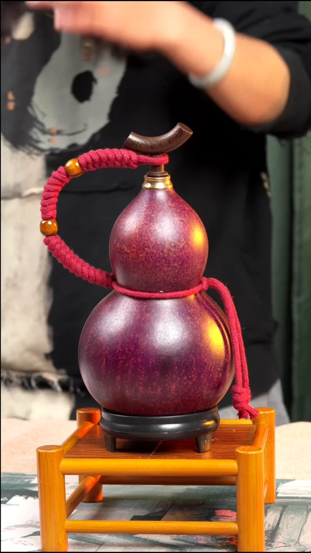 68李氏大漆精品大漆酒葫芦摆件