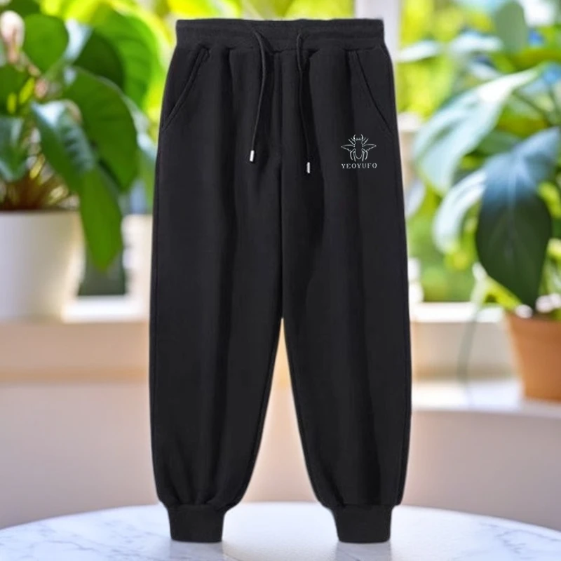 大码男装加肥加大休闲裤纯色印花长裤束脚裤春秋款特大号宽松裤子