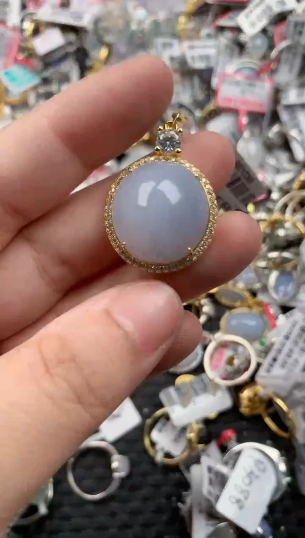 银S925镶嵌戒指翡翠444       2