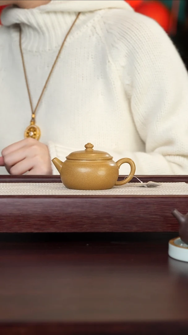 【闪购商品】紫砂壶3号TT黄金段扁鼓