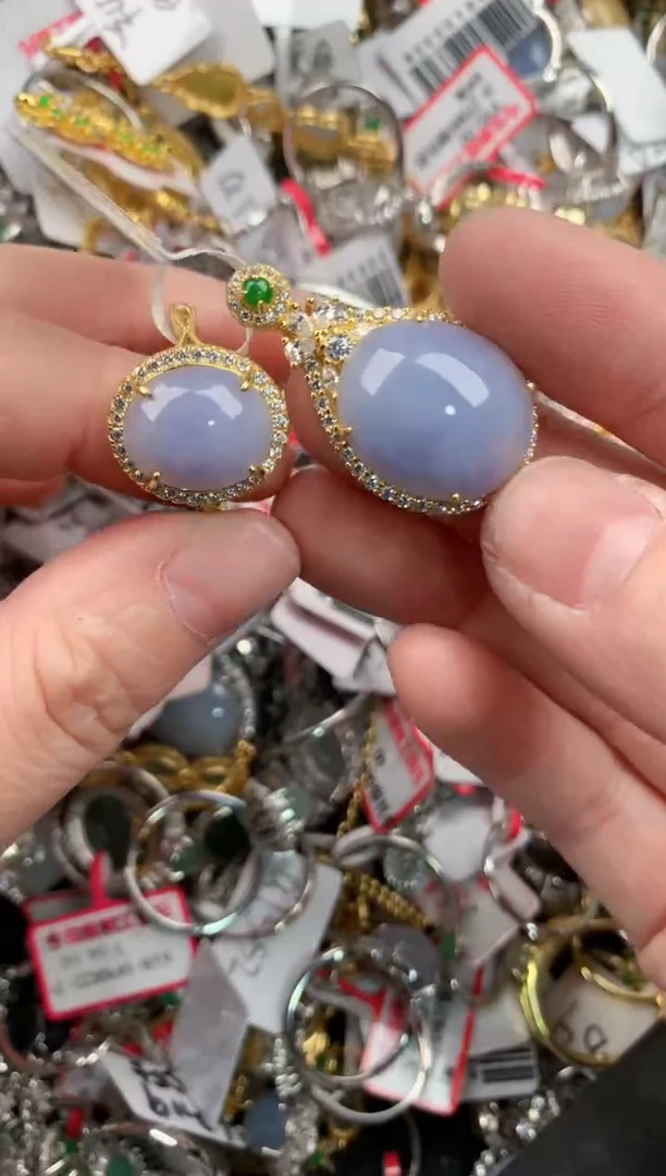 银S925镶嵌戒指翡翠999            2