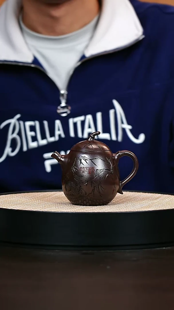 茶壶紫砂原矿紫砂壶紫袍玉砂160cc