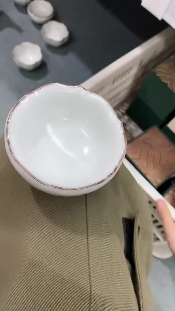 瓷片陶瓷茶器孤品B0289白