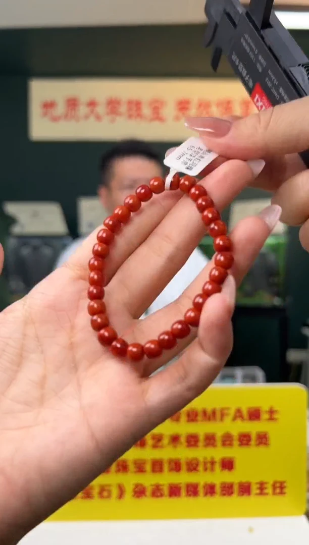 未镶嵌手串南红玛瑙精品南红玛瑙老型珠手串6.5-7mm