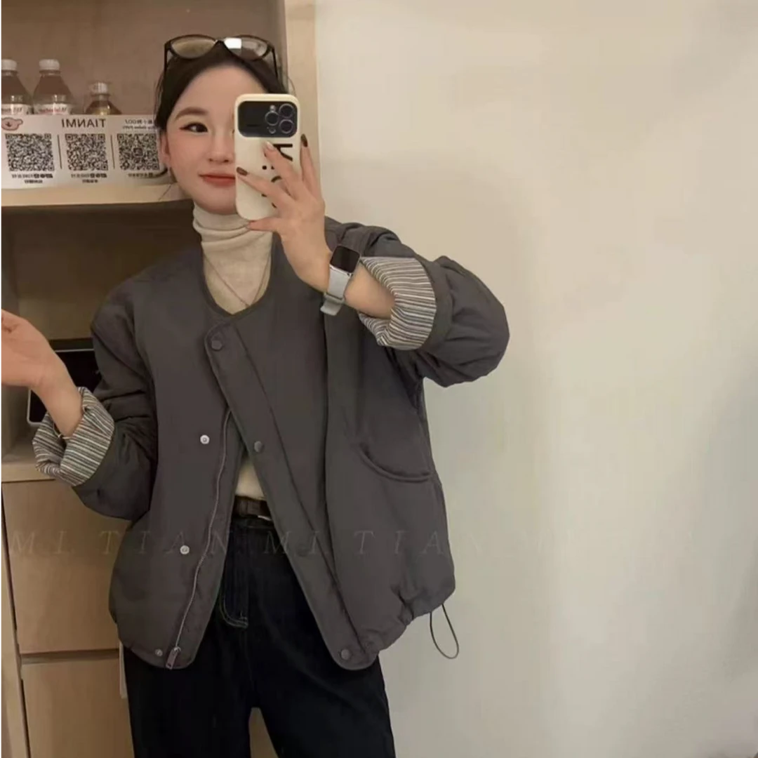 女装时装棉服百搭宽松韩版