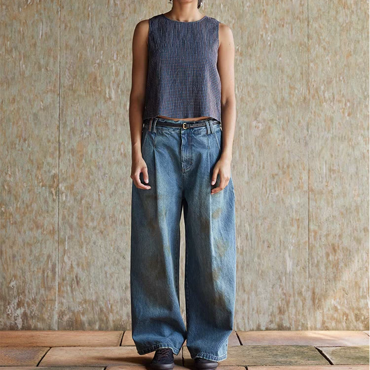 25SS3020 棉牛仔裤长裤直筒雅致