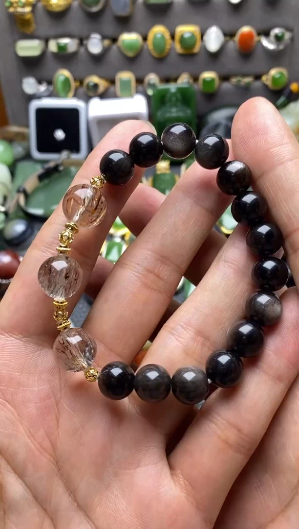 未镶嵌珠宝半成品水晶旺**仙手串