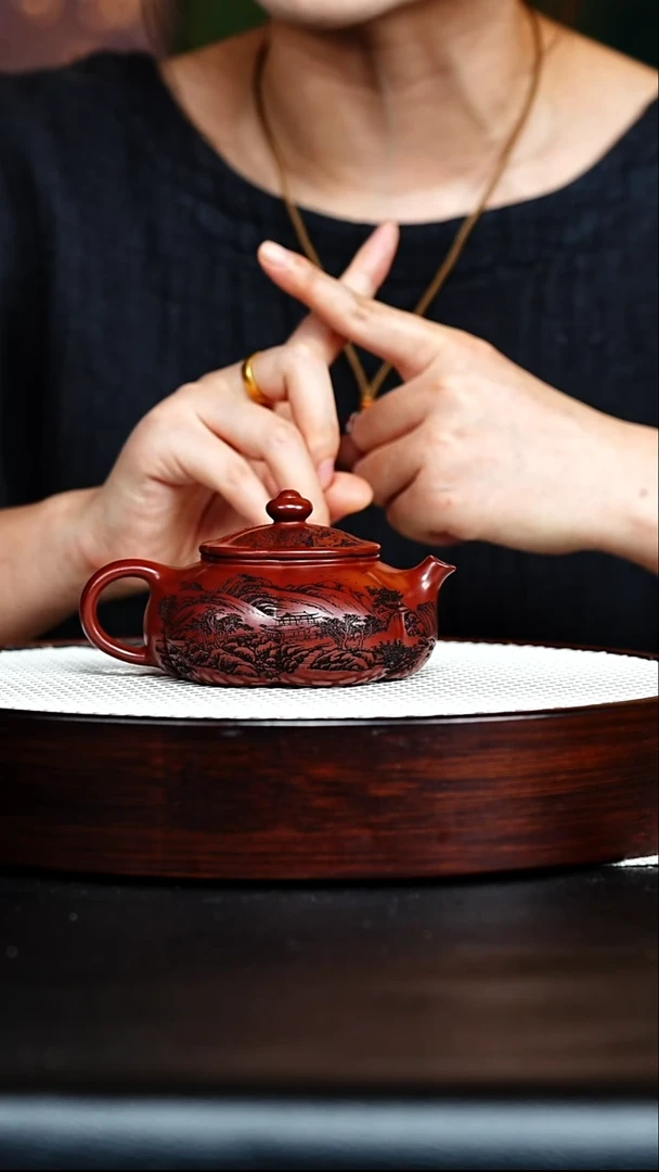 茶壶紫砂宜兴紫砂 寒江