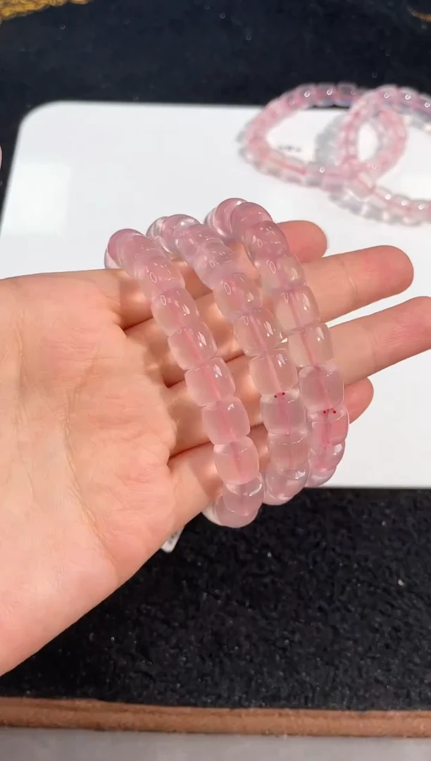 【闪购商品】水晶手链未镶嵌6号粉晶老型单圈