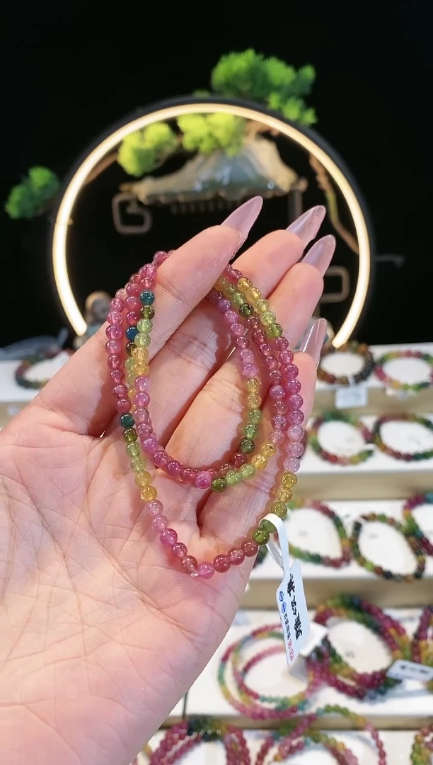 【闪购商品】碧玺手链未镶嵌 G2010三圈颜色微差