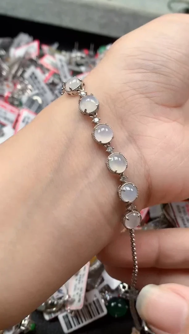 银S925镶嵌戒指翡翠天然A货缅甸翡翠