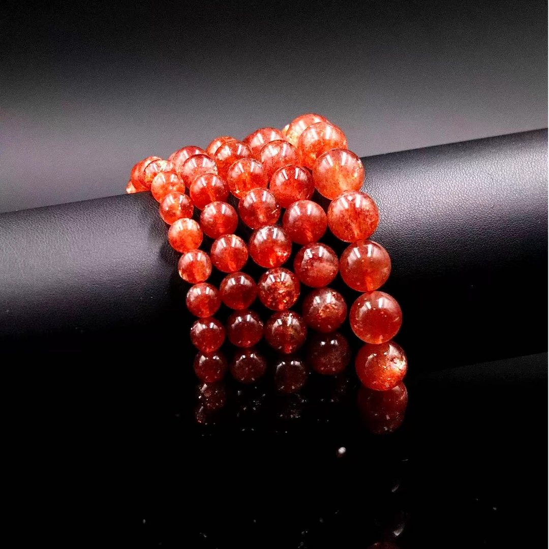 天然坦桑尼亚老矿赤底金太阳手串Q1516-多样性发一