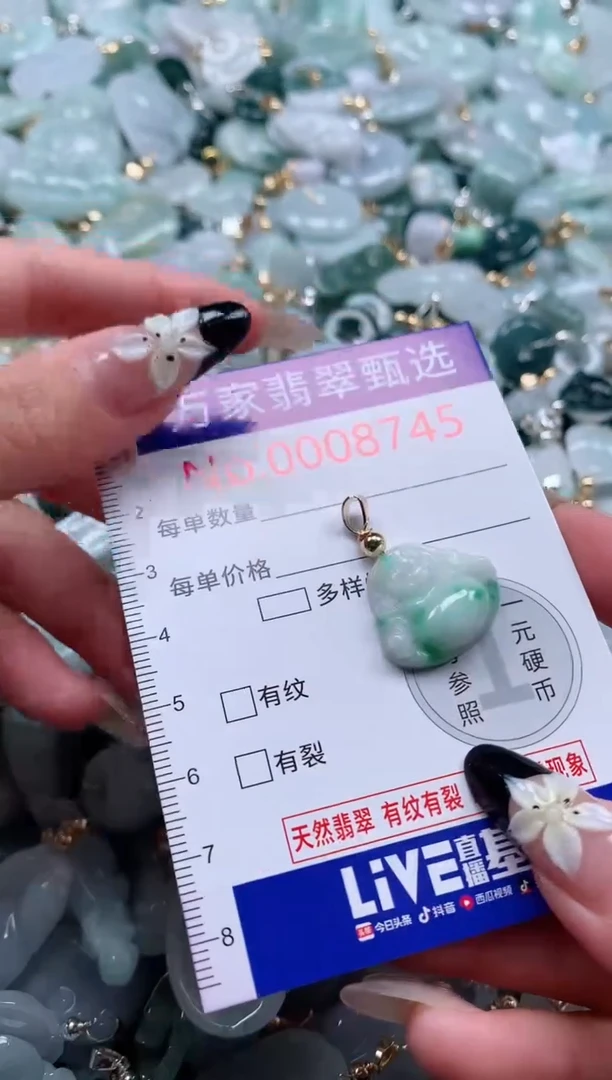 翡翠未镶嵌颈饰8745
