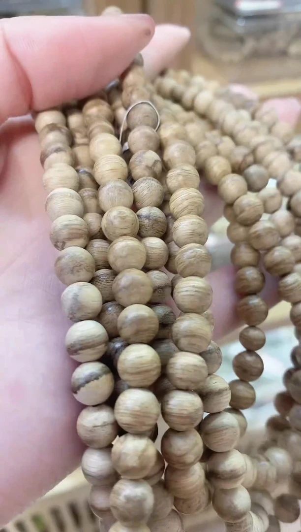 【闪购商品】沉香手串达拉干圆珠长串虎皮纹0.7多样性发其一