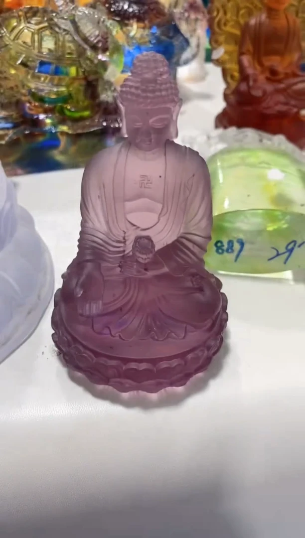 手工艺品琉璃345 阿弥陀佛 微瑕介意勿拍 不退不换 不带礼盒