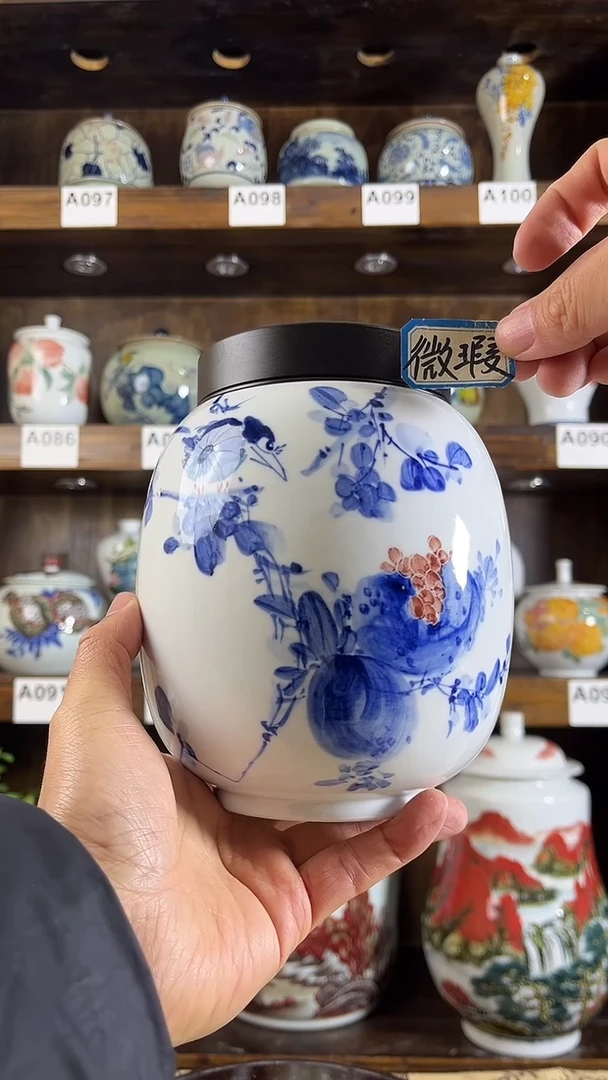 【闪购商品】纯手工手绘多子多福2储物罐