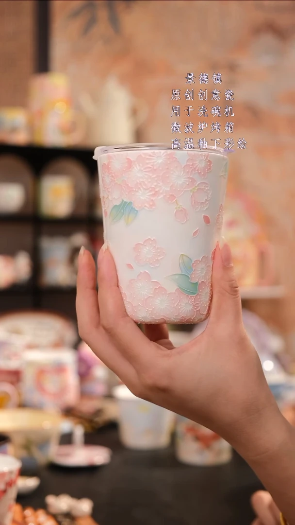 摆件景德镇手工手绘设计师款