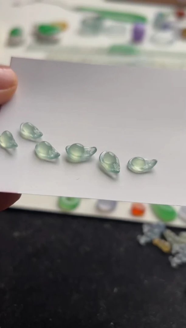 定制翡翠未镶嵌2980+298蜗牛一组-xsz