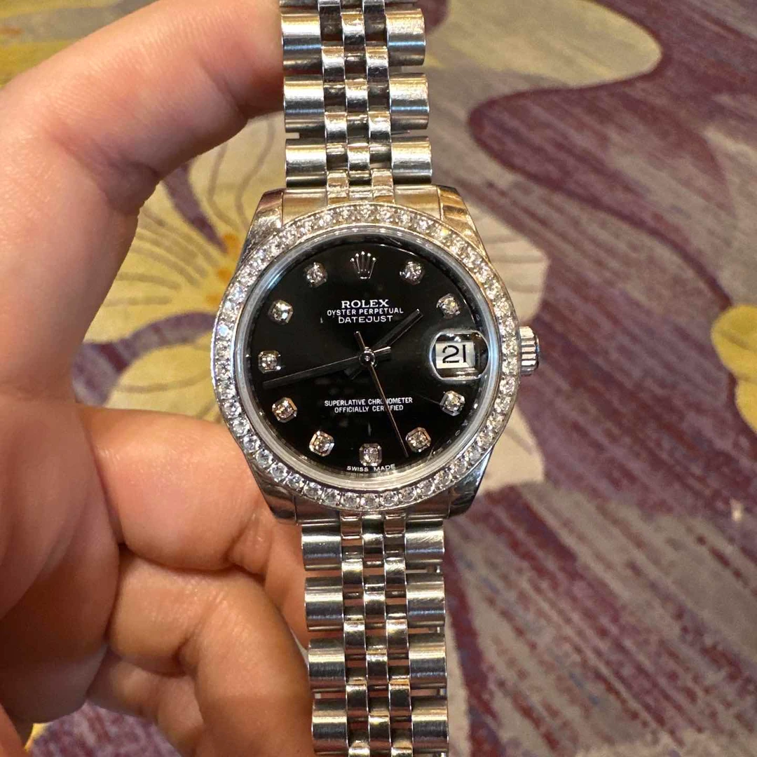 99新 Rolex/劳力士 劳力士女装日志型系列178384原钻腕表