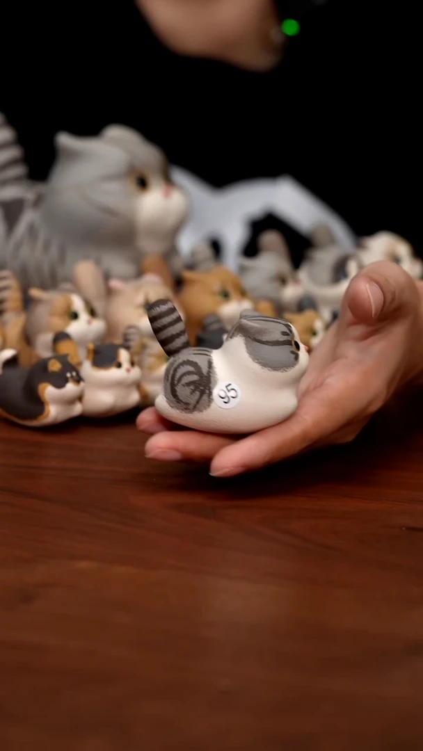 紫砂摆件水儿的猫