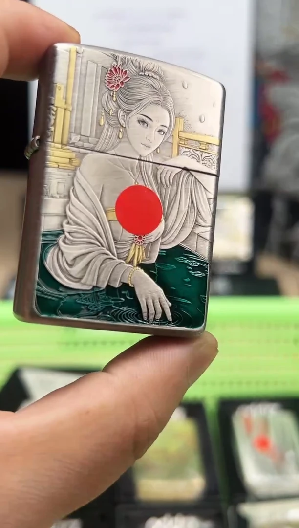 铜贵妃出浴-3D盔甲熏银鎏金珐琅彩