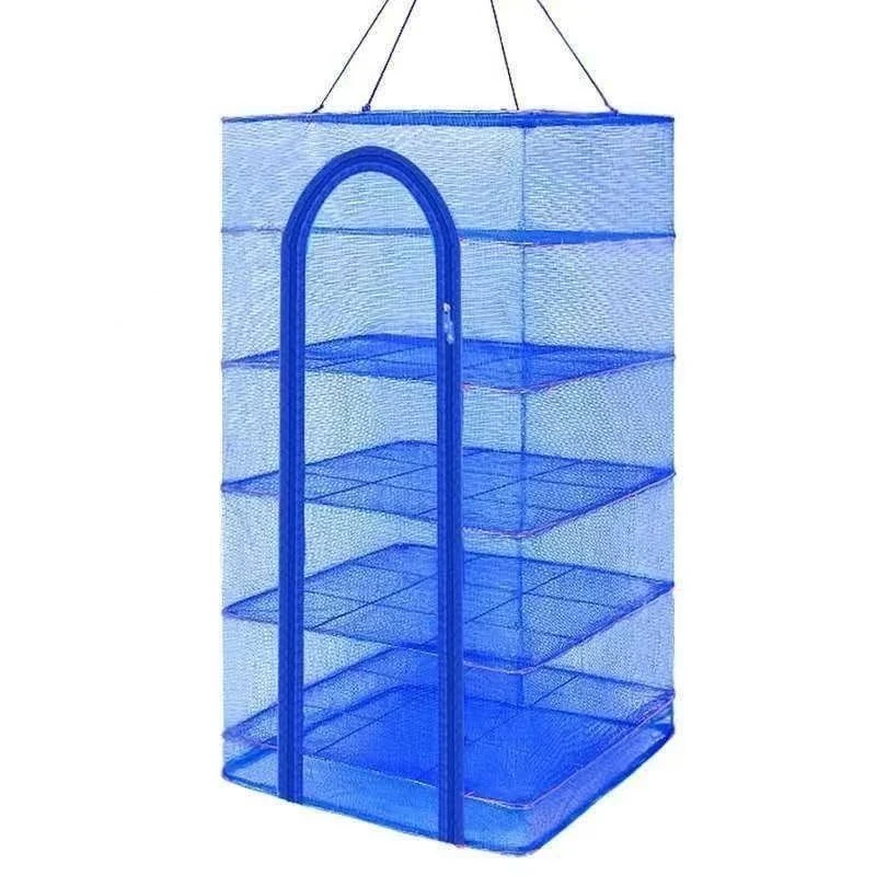 多功能折叠晾晒网晒干网笼食品级晾晒神器鱼干晒肉晒萝卜菜网 00