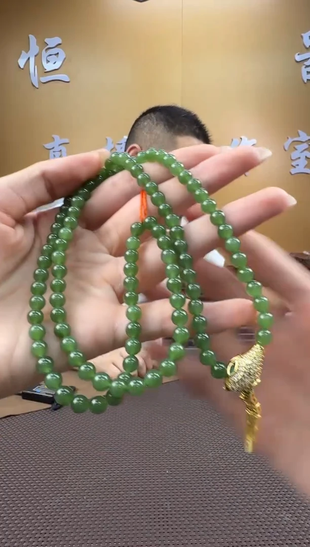 颈饰未镶嵌和田玉项链6mm
