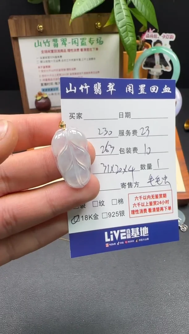 颈饰18K金镶嵌翡翠3002512