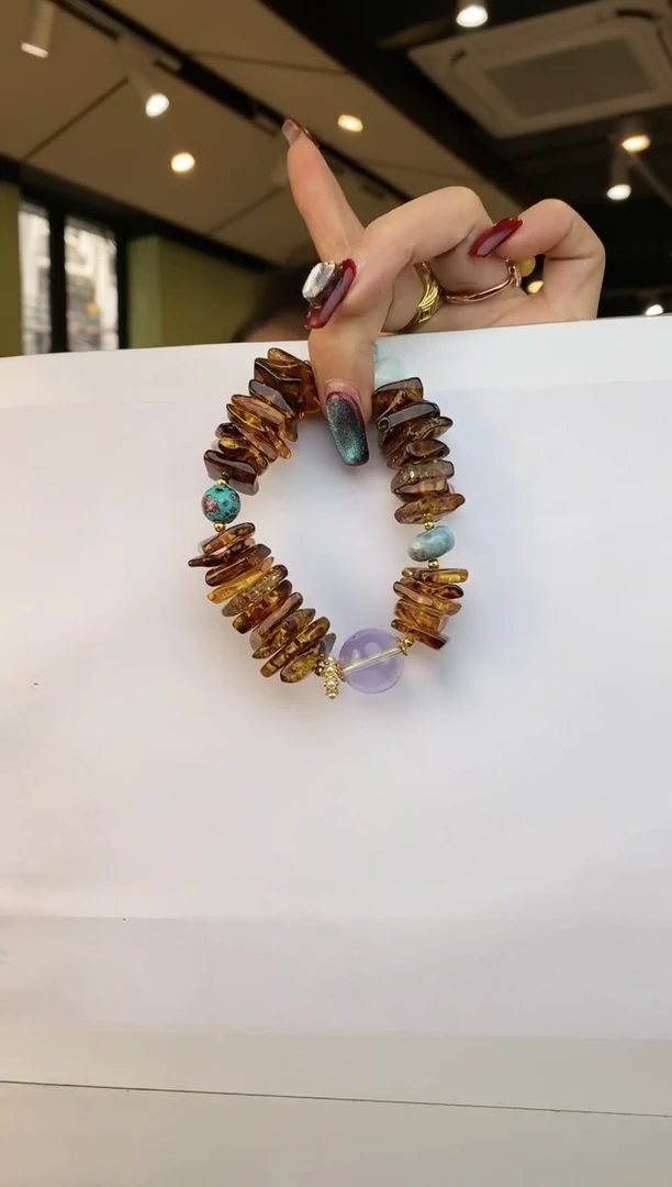 【闪购商品】琥珀手链未镶嵌多样性发一