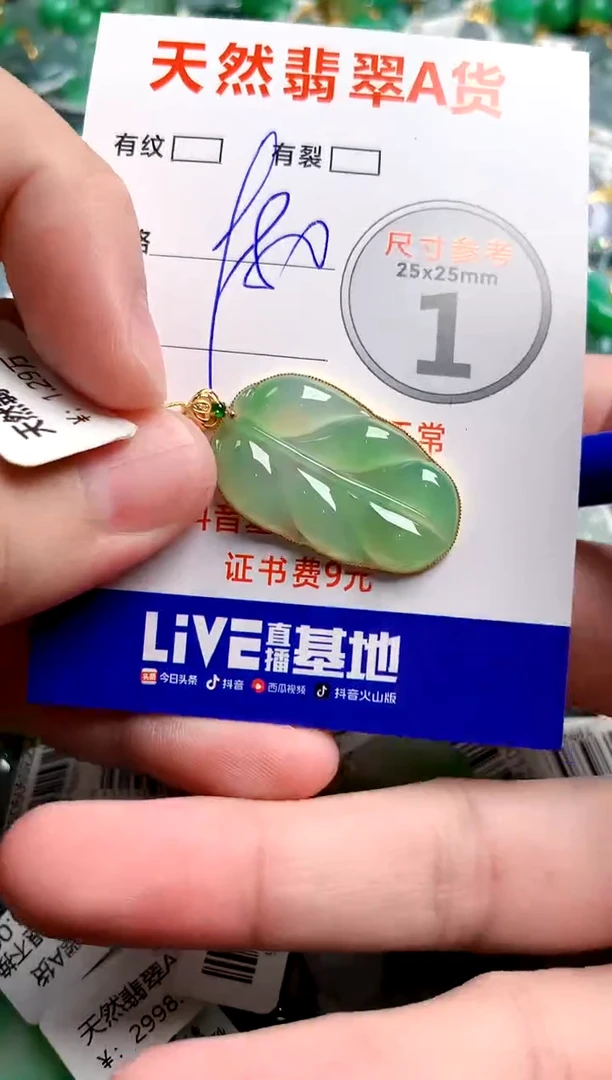 翡翠18K金镶嵌颈饰0265003560