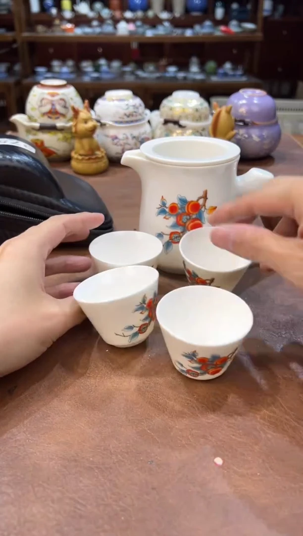 真的很便宜超好看会开片的旅行茶具