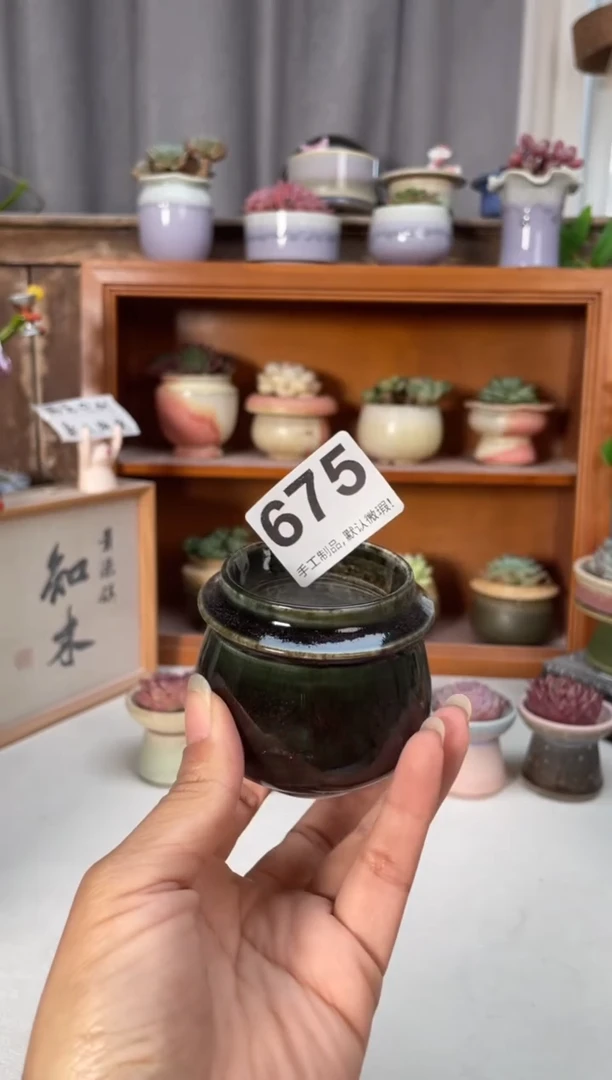 瓷片675知木小芳花盆