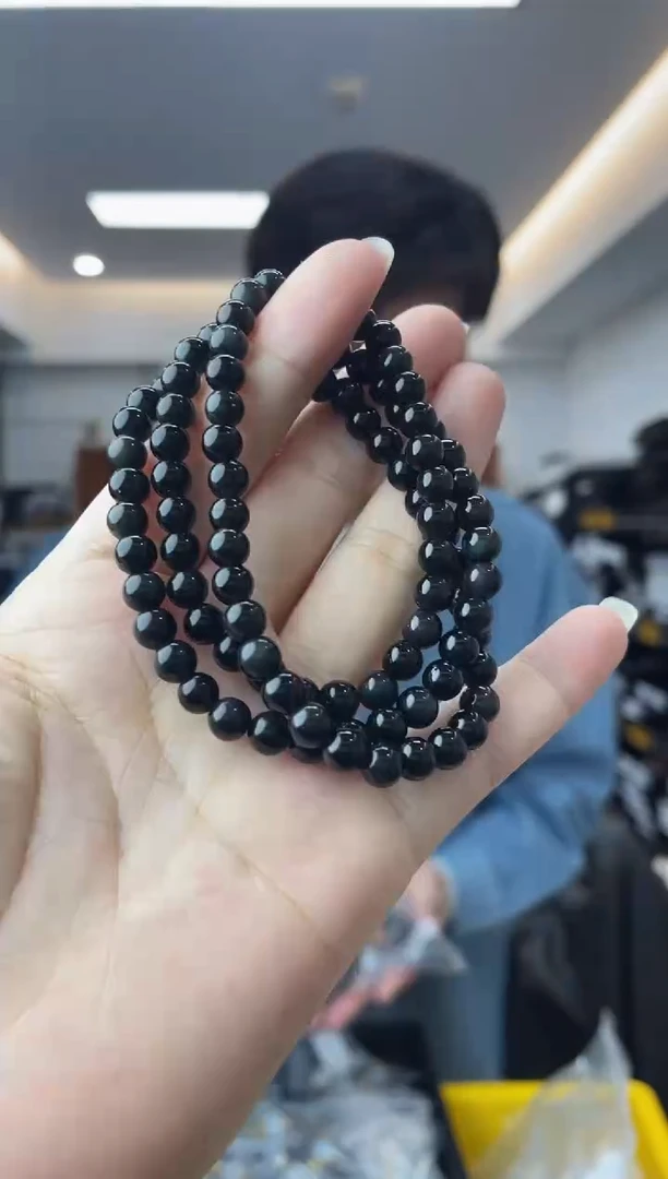 【闪购商品】黑曜岩手链未镶嵌多样性一件发货