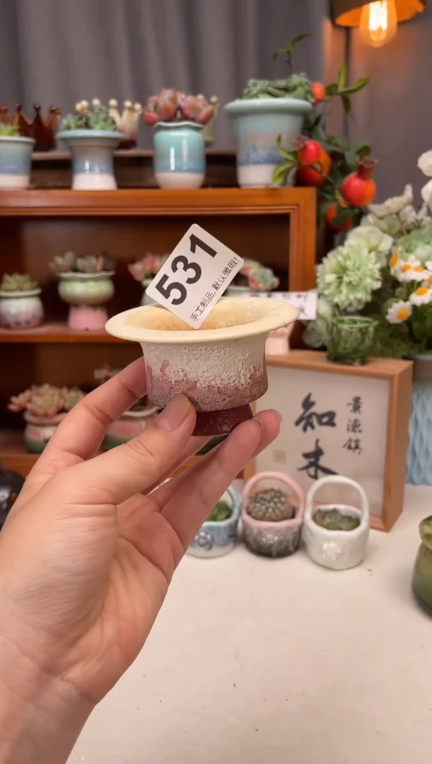 瓷片531知木小芳花盆