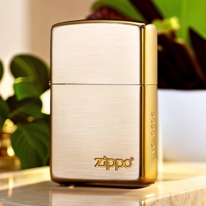 【ZIPPO】ZIPPO打火机镀白金标志限量版送男朋友礼物简约商务款DYJ1