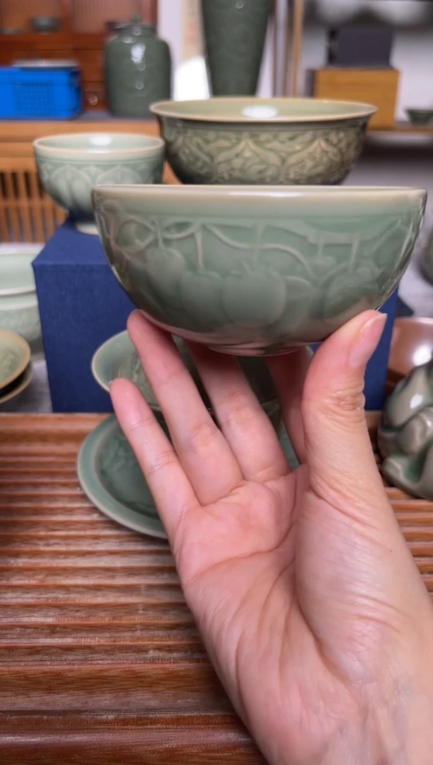 【闪购商品】其他青瓷弥胡桃纹普洱杯