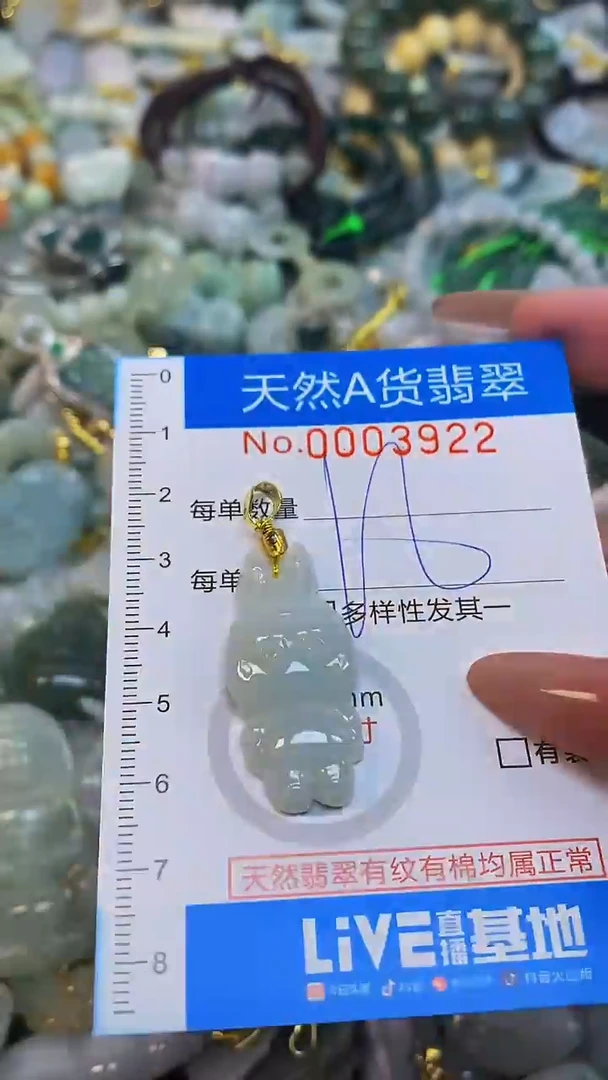颈饰未镶嵌翡翠净货挂件-3922