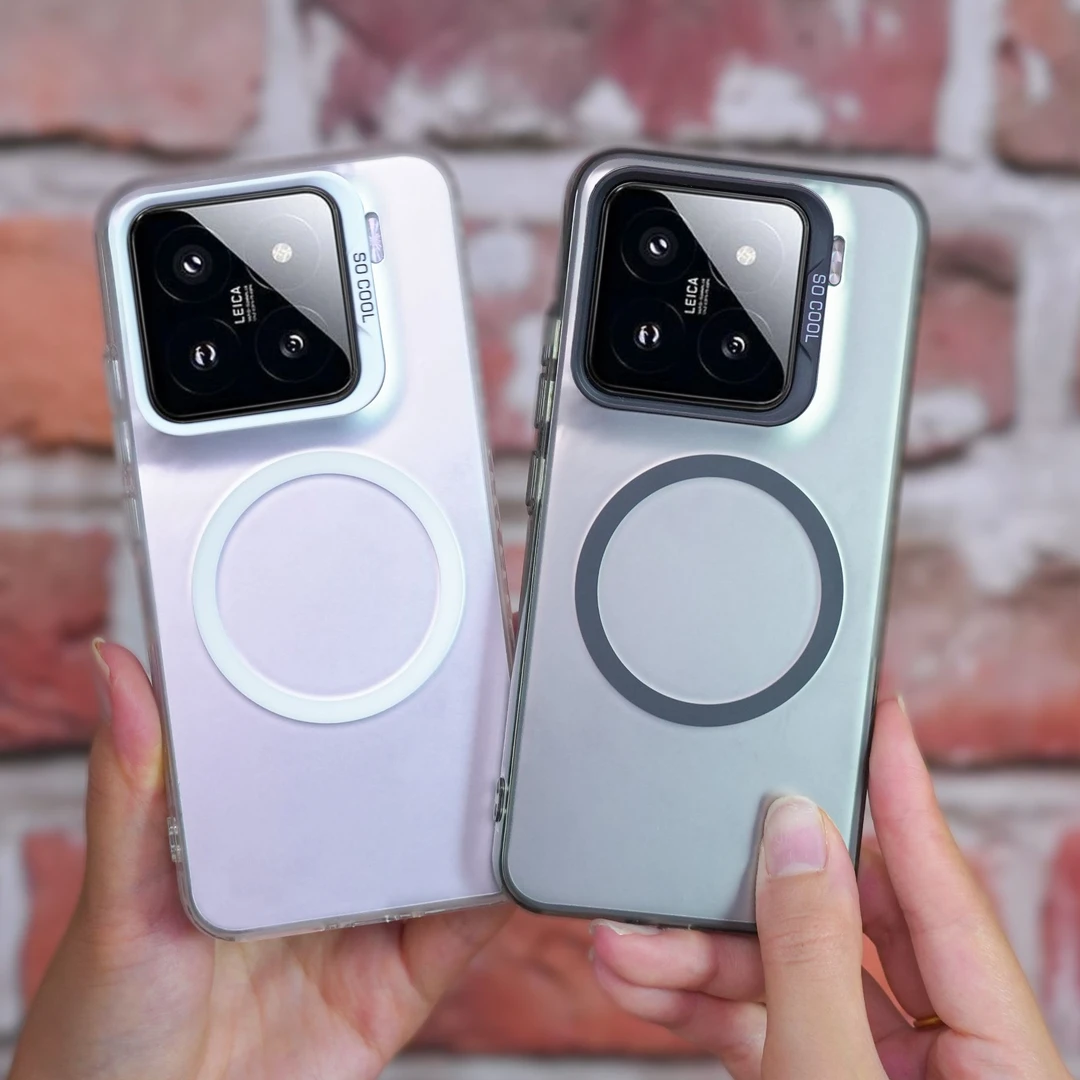 【壳百搭】适用小米15苹果华为OV纯色简约磁吸圈定制防摔个性手机壳