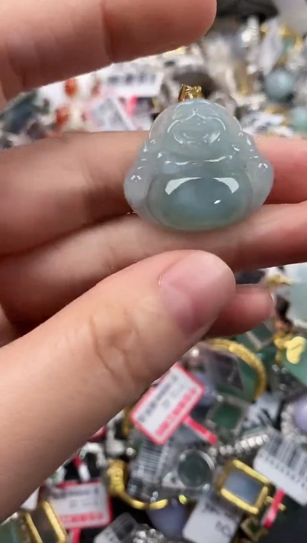 银S925镶嵌戒指翡翠666              2