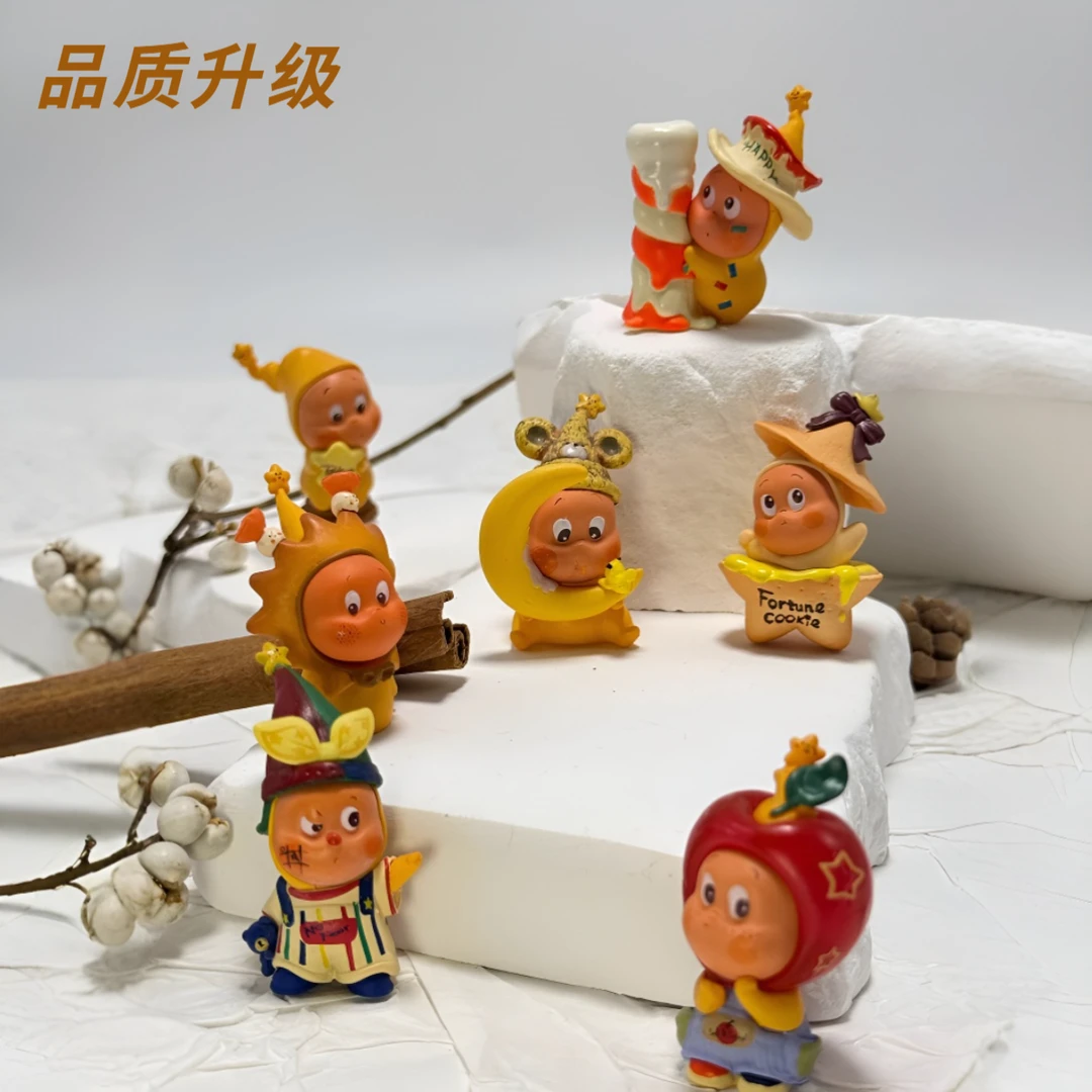 创意潮玩泡泡星星人手办改娃萌粒玩具车载摆件小挂件公仔礼物