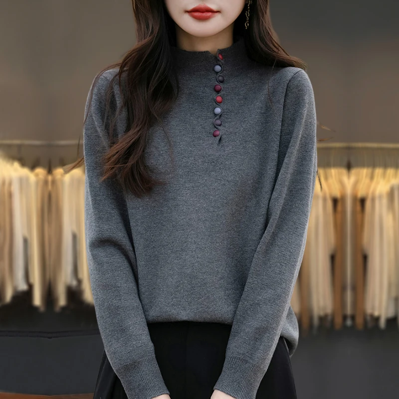 胖mm秋冬大码半高领女士毛衣2025新款洋气爆款内搭针织打底羊毛衫