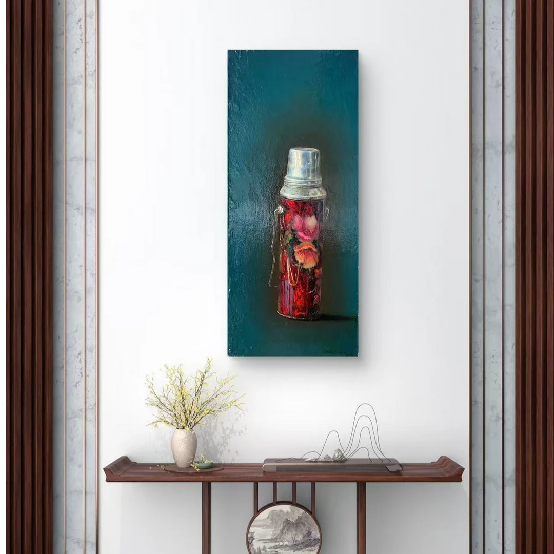 王天昊 布面油画《暖瓶94》26×60CM