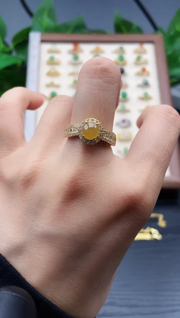 银S925镶嵌戒指翡翠12