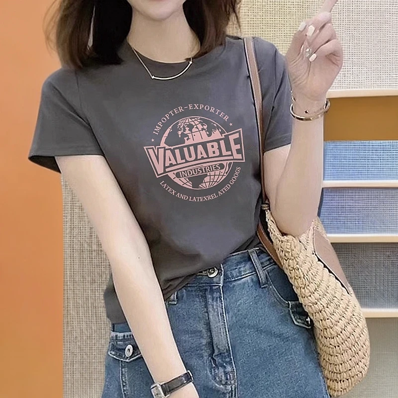 宽松设计感百搭纯棉短袖上衣夏装休闲时尚新款半袖T恤女ins洋气潮