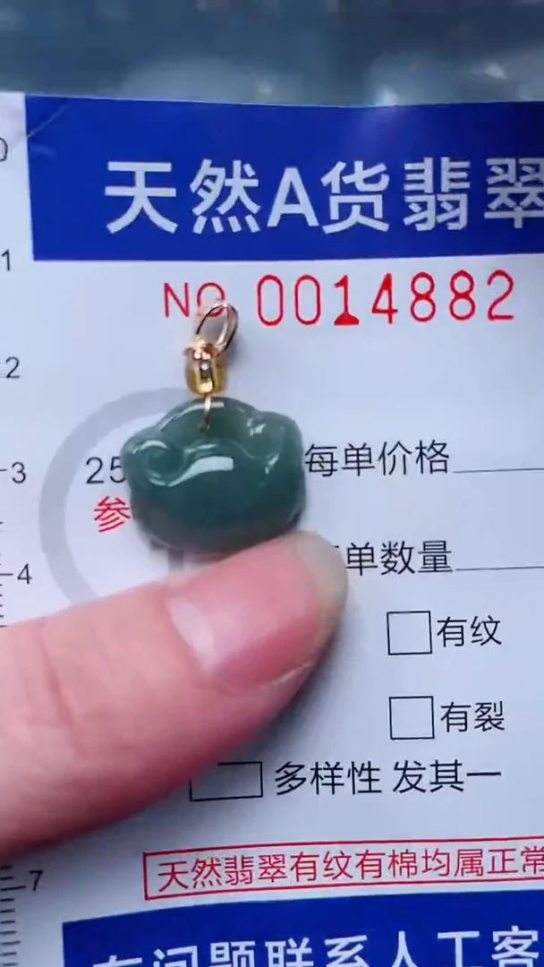 翡翠未镶嵌吊坠(不含链)芬1