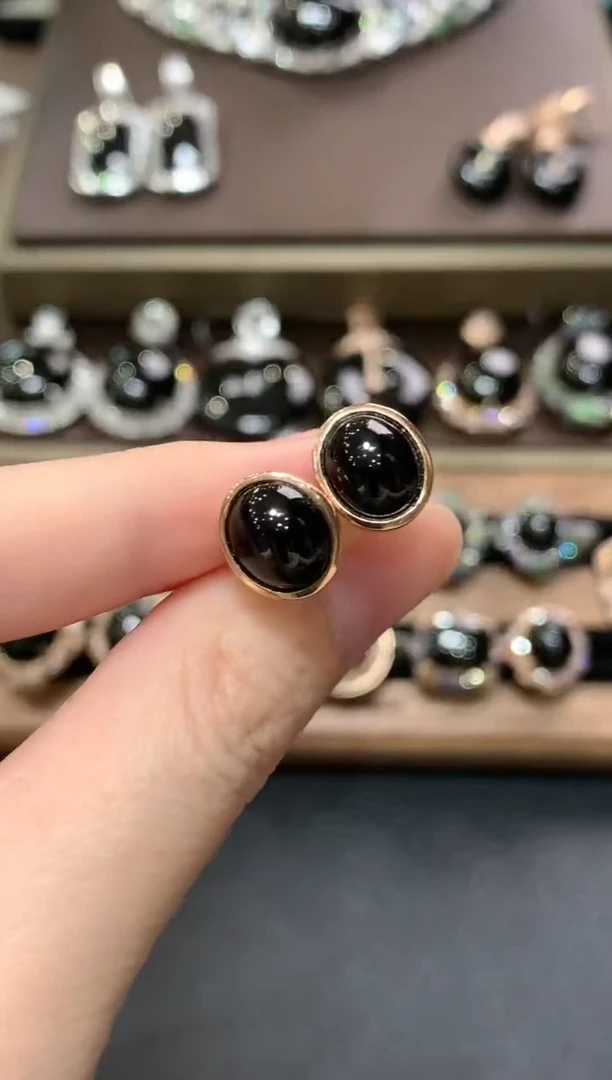 18K金镶嵌翡翠耳饰冬日珠宝W10