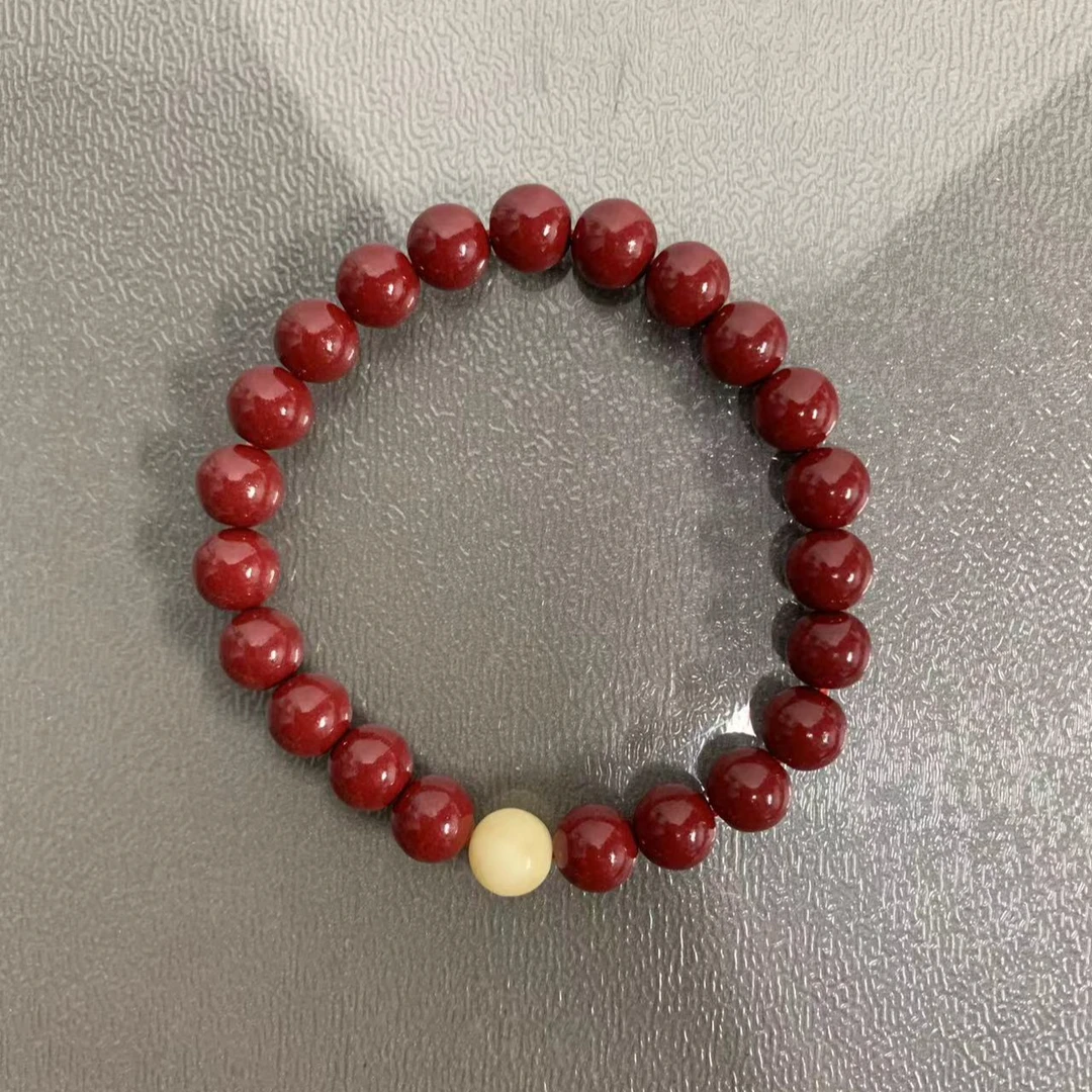 朱砂款手工串珠手串