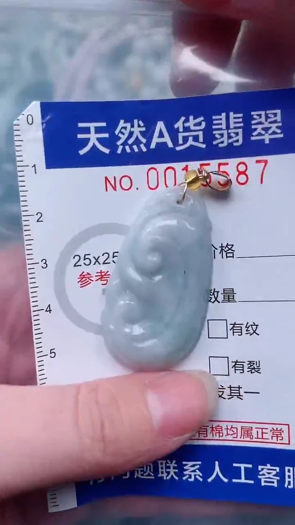 翡翠未镶嵌吊坠(赠链)1