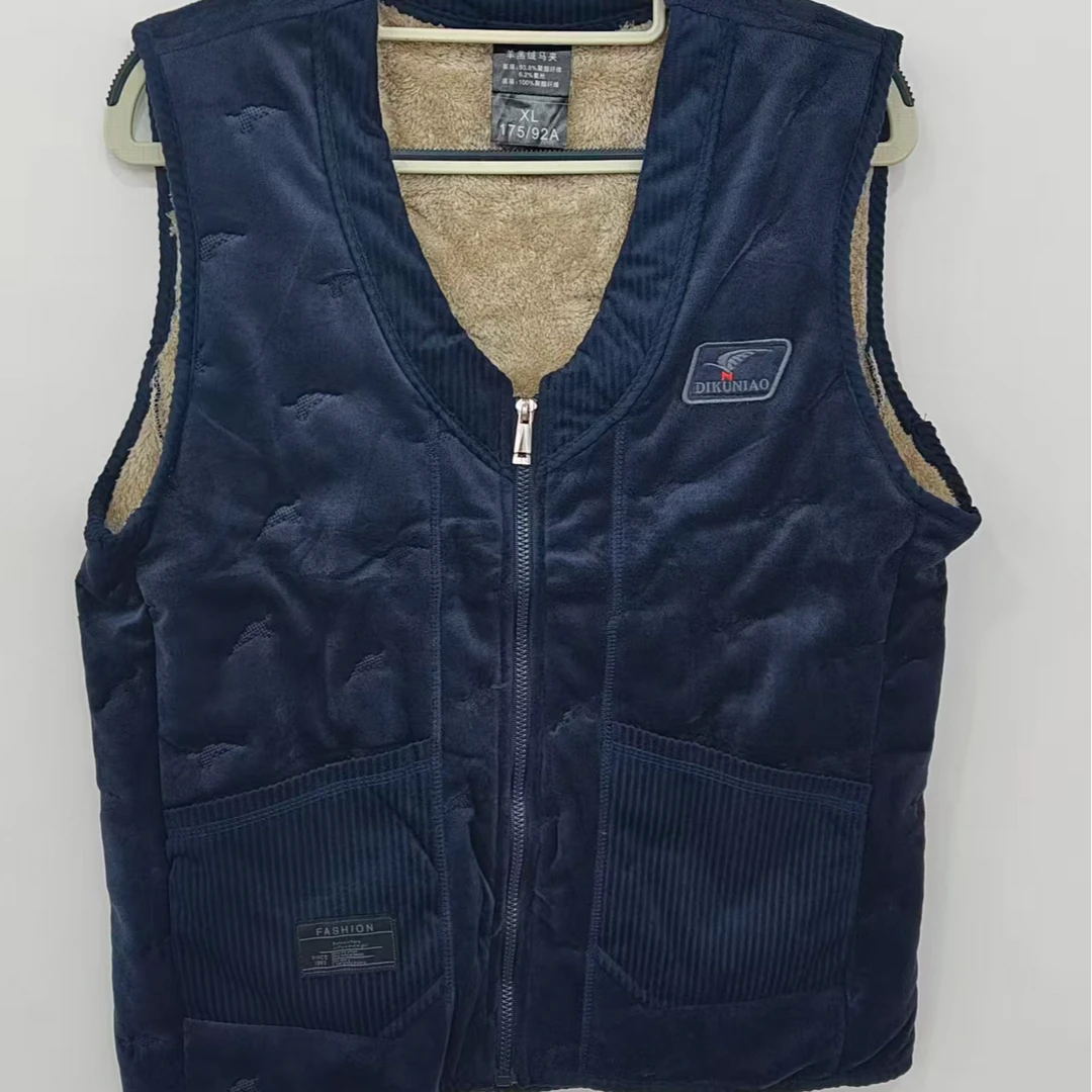 男经典拉链马甲免烫保暖冬季标准宽松型秋冬直Y090