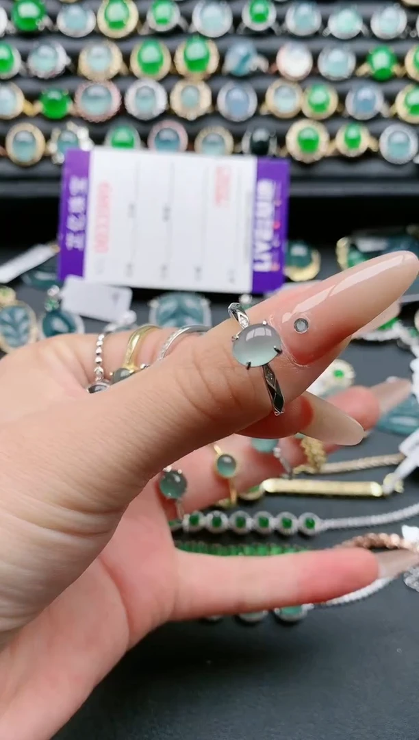 【闪购商品】翡翠戒指银S925镶嵌11111